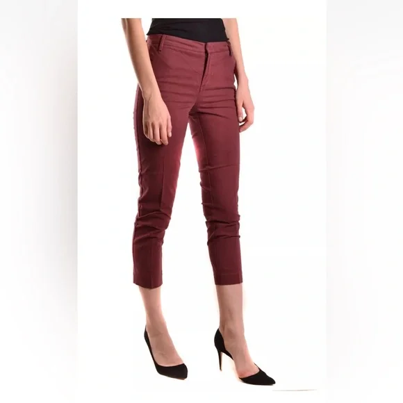 Alysi Bordeaux Pants size 26 in burgundy Made in Italy - Picture 1 of 11